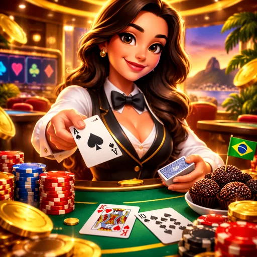 Cartas de blackjack com valores de 1 a 11 destacados