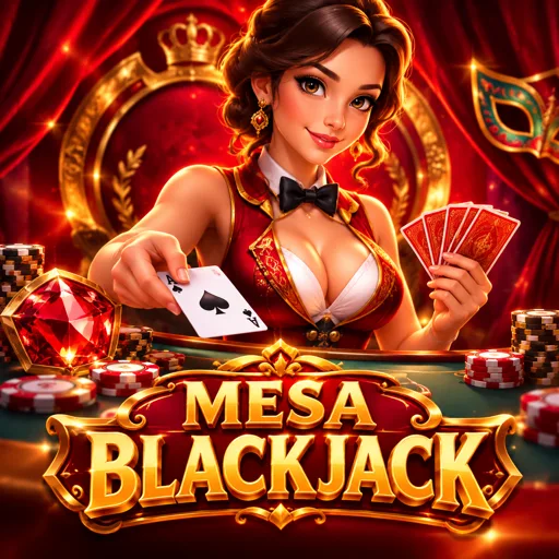 Mesa de blackjack com cartas sendo distribuídas
